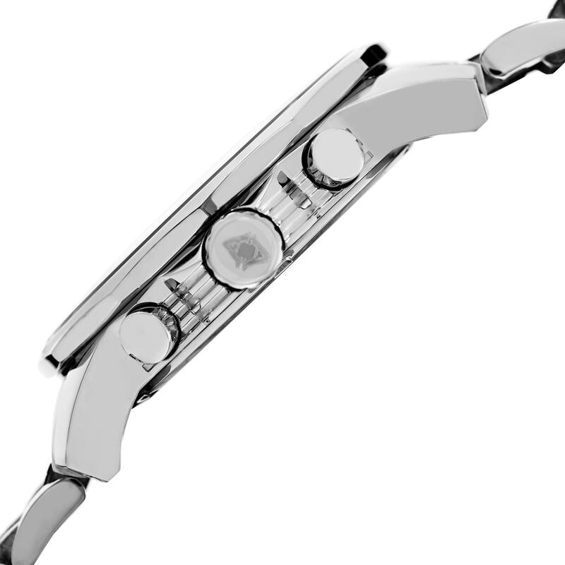 Akribos XXIV Men's Bold Chronograph Two-Tone Stainless Steel Blue Bracelet Watch