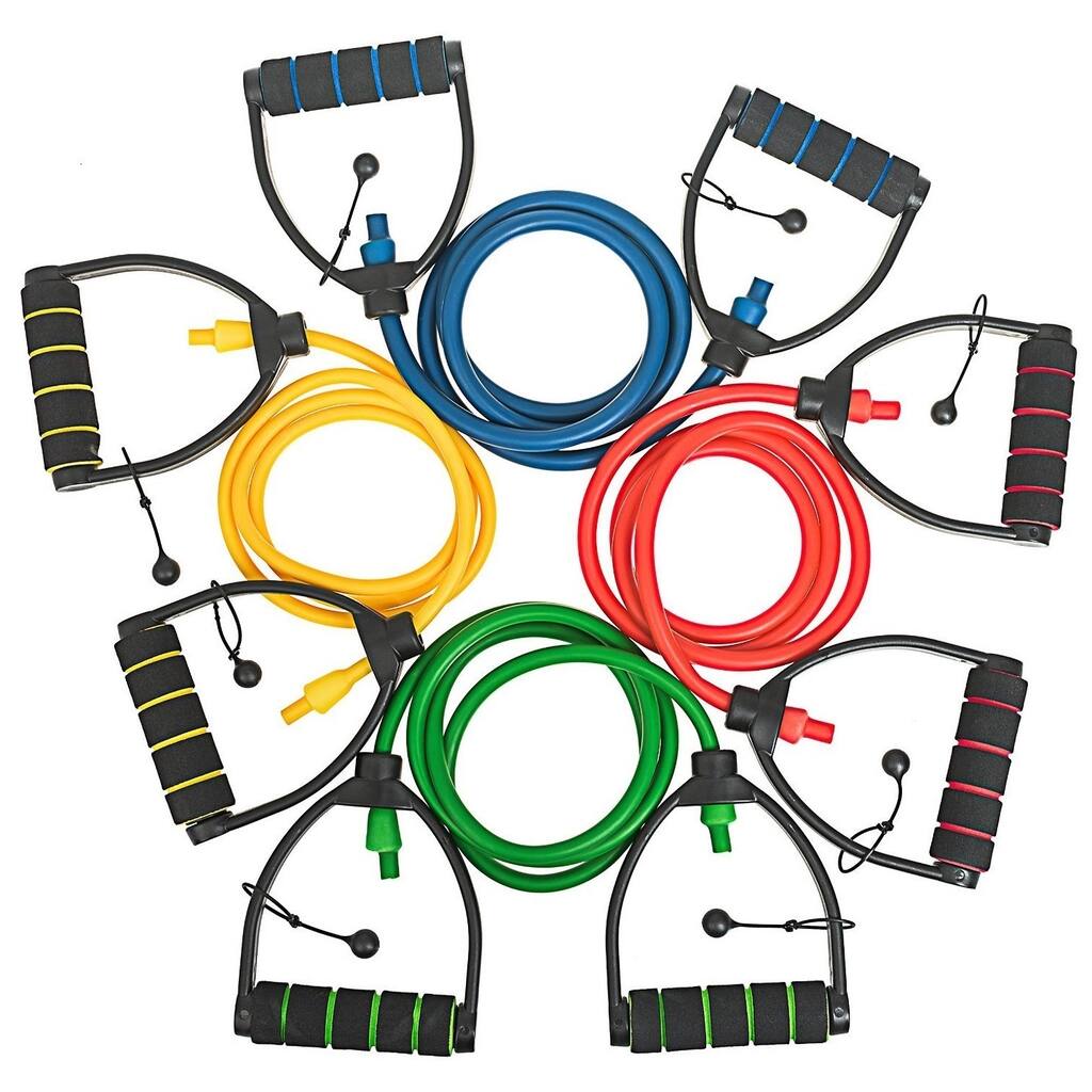 Bintiva Professional Grade Individual Adjustable Resistance Bands (Extra Long Length with Premium Comfort D Handles)