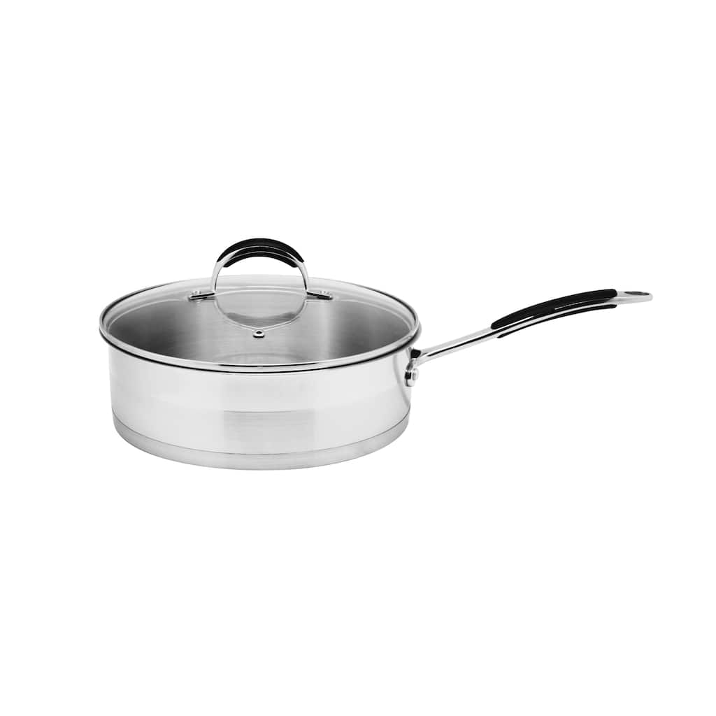 Prime Cook Stainless Steel 3.5-quart Saute Pan with Glass Lid