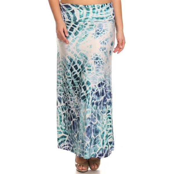 MOA Collection Women's Plus Size Tie Dye Maxi Skirt - Free Shipping On ...