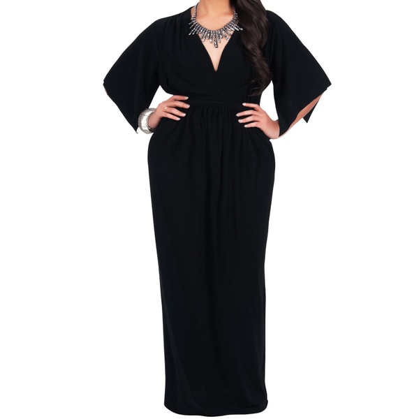 Shop KOH KOH Women's Plus Size Empire Waist Maxi Dress ...