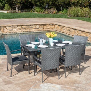 Outdoor Wicker Dining Set Christopher Knight Home