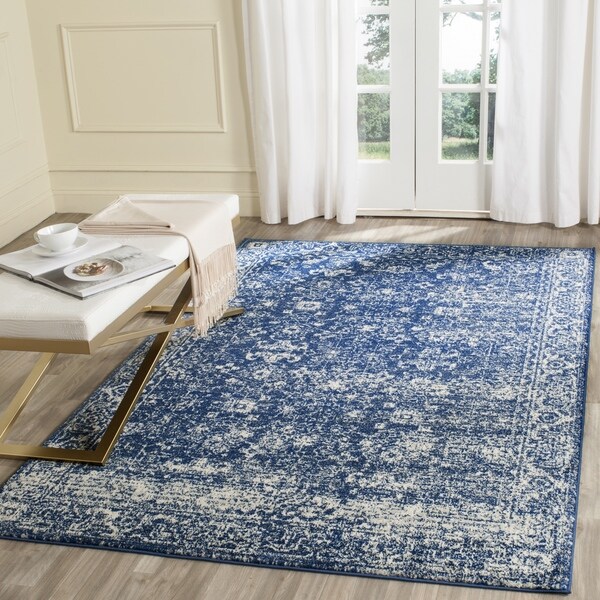 Safavieh Evoke Navy/ Ivory Rug (4' x 6') - 18184804 - Overstock.com ...