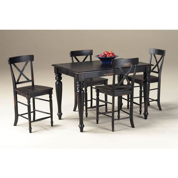 slide 1 of 1, Intercon Glendon Black Hand Rubbed 36 to 54-inch Adjustable Gathering Table