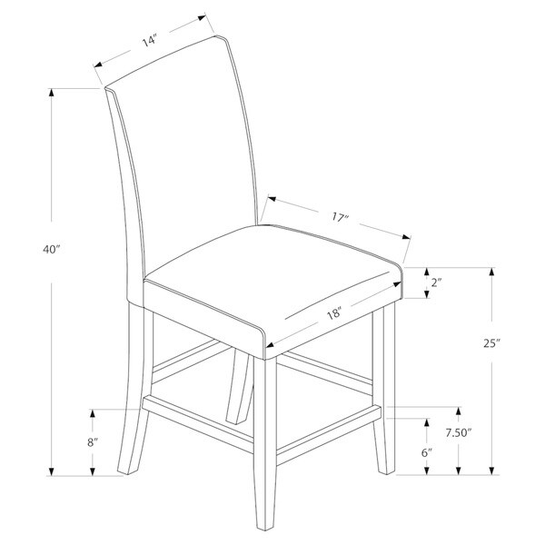 Dining room best sale chair dimensions