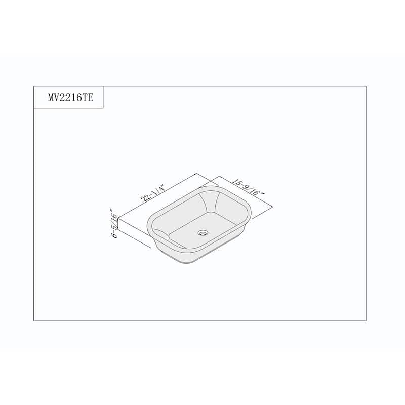 Fine Fixtures White 22-inch Thin Edge Vessel Sink