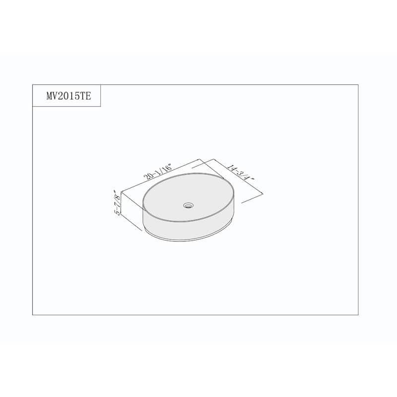 Fine Fixtures White Vitreous China 20-inch Thin Edge Vessel Sink