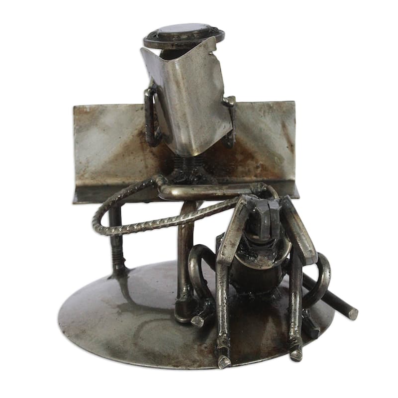 Handmade Rustic Friends Auto Part Sculpture (Mexico)