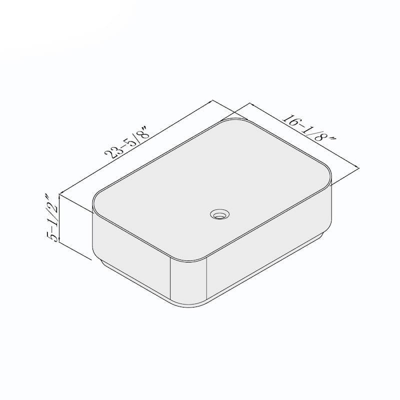 Fine Fixtures White 24 inch Thin Edge Vessel