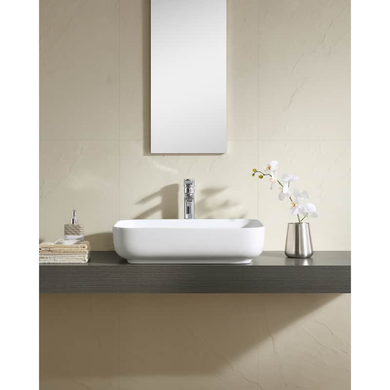 Fine Fixtures White 24 inch Thin Edge Vessel