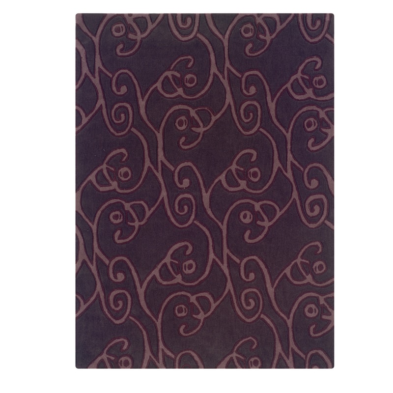 Hand-Tufted Trio Kink Rug Collection - 5' X 7' - Purple