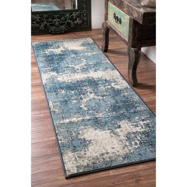 nuLOOM Traditional Vintage Fancy Blue Runner Rug (2'8 x 7'11) Free