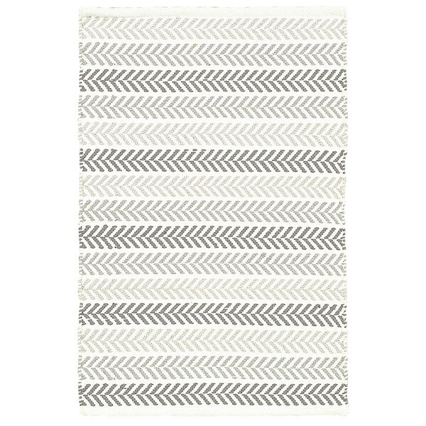 Shop Altair Grey Rectangle Cotton Reversible Area Rug (5' x 7'9) 5' x