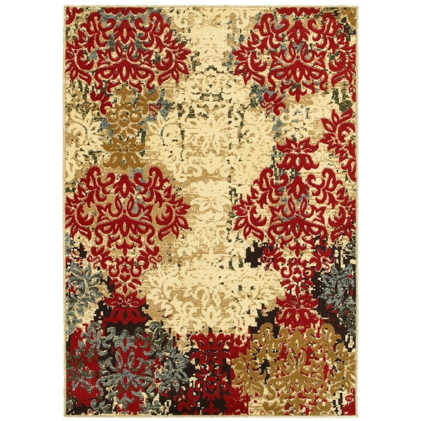 Lr Home Grace Lr81129 Red Rug 3 6 X 5 Free Lr Home Grace Lr81129 Red Rug 3 X27 6 X 5