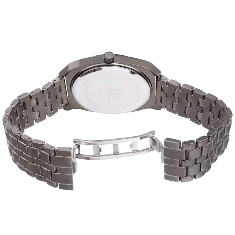 Joshua & Sons Men's Quartz Sunray Dial Grey Bracelet Watch