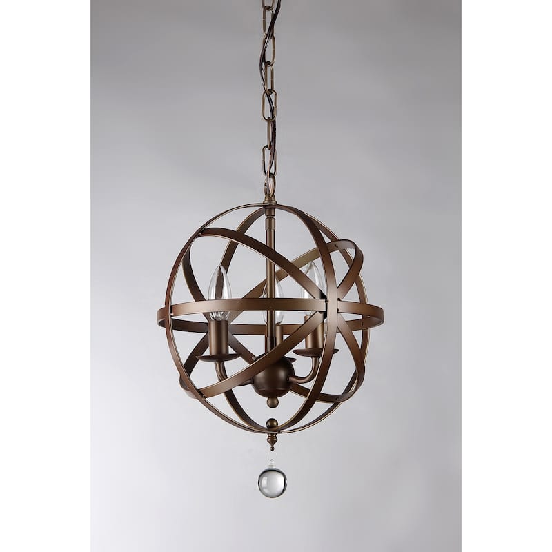 Riza 3-light Antique Bronze 12-inch Chandelier