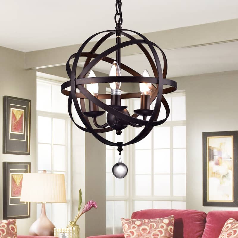 Riza 3-light Antique Bronze 12-inch Chandelier