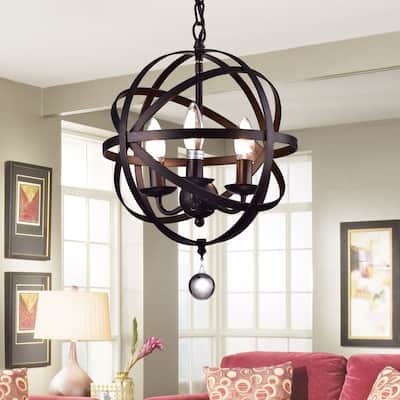 Riza 3-light Antique Bronze 12-inch Chandelier
