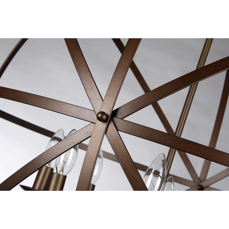 Jossie 8-light Crystal 30-inch Bronze-finish Chandelier