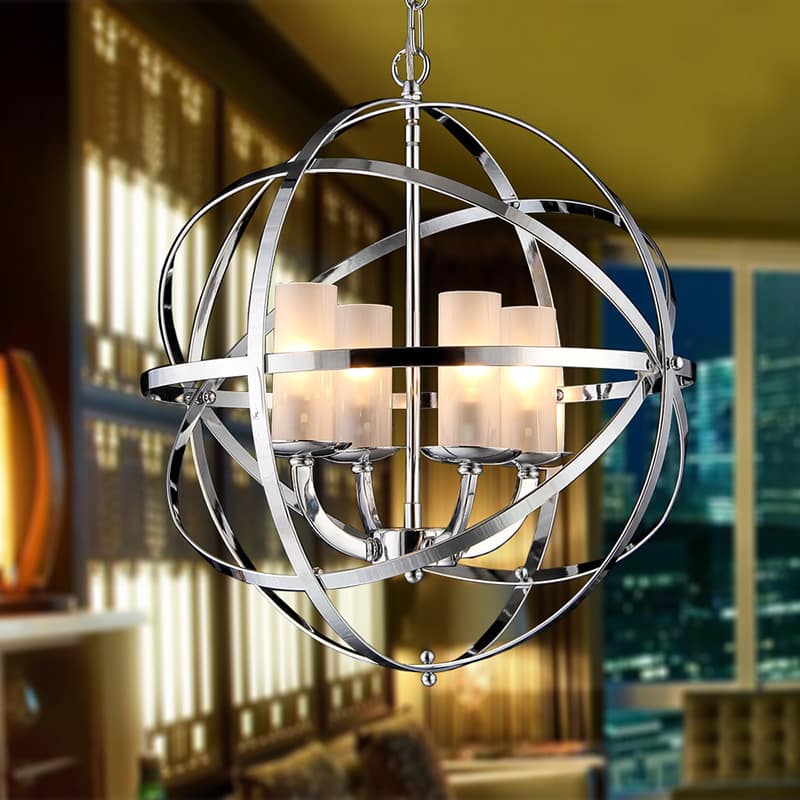 Qadira 4-light Chrome 18-inch Chandelier