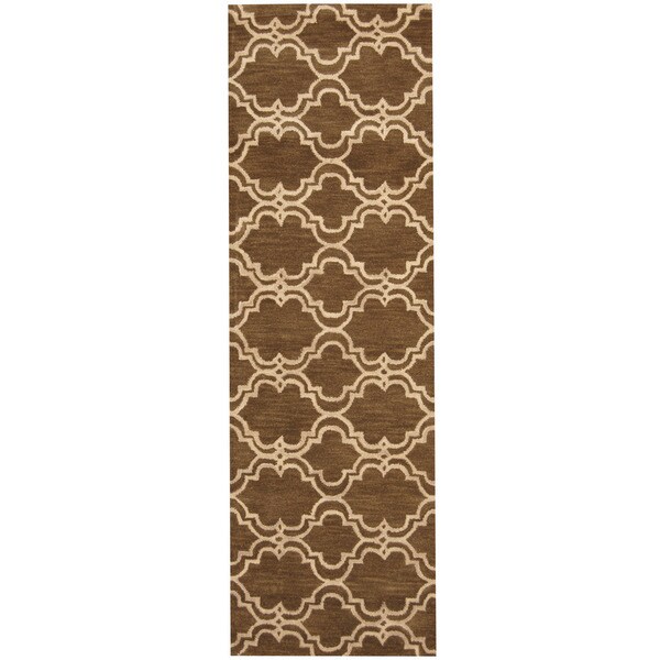 Handmade Herat Oriental Indo Tibetan Wool Runner (India) - 2'6 x 8'