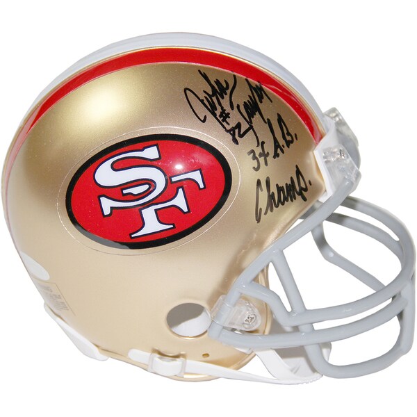 John Taylor Signed San Francisco 49ersMini Helmet w/ 3x SB Champs Insc