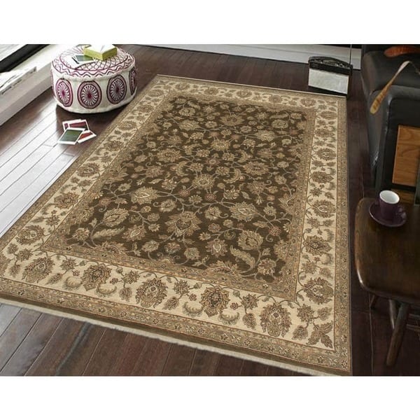 Bethany Brown Beige Traditional Hand Knotted Rug 12 X 15 12 X 15 Overstock 11198803