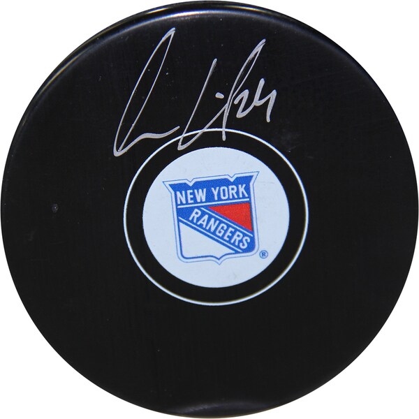 Oscar Lindberg Signed New York Rangers Puck
