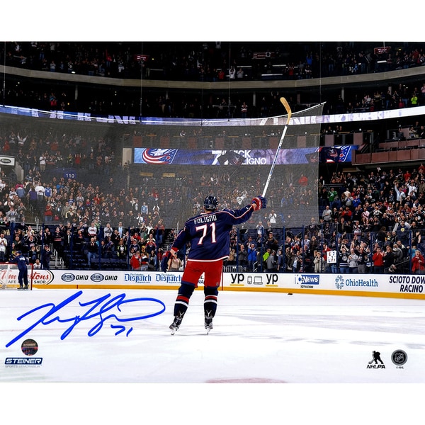 Nick Foligno Signed Celebration 8x10 Photo