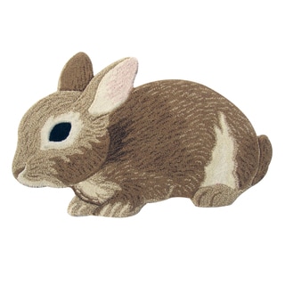 Cute Bunny Rabbit Wool Rug (2' x 3') - 2' x 3' - Bed Bath & Beyond ...