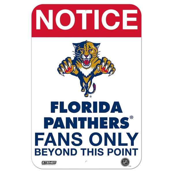 Florida Panthers Fans Only 8x12 Aluminum Sign