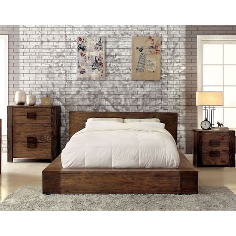 Carbon Loft Olive 3-piece Natural Tone Low Profile Bedroom Set