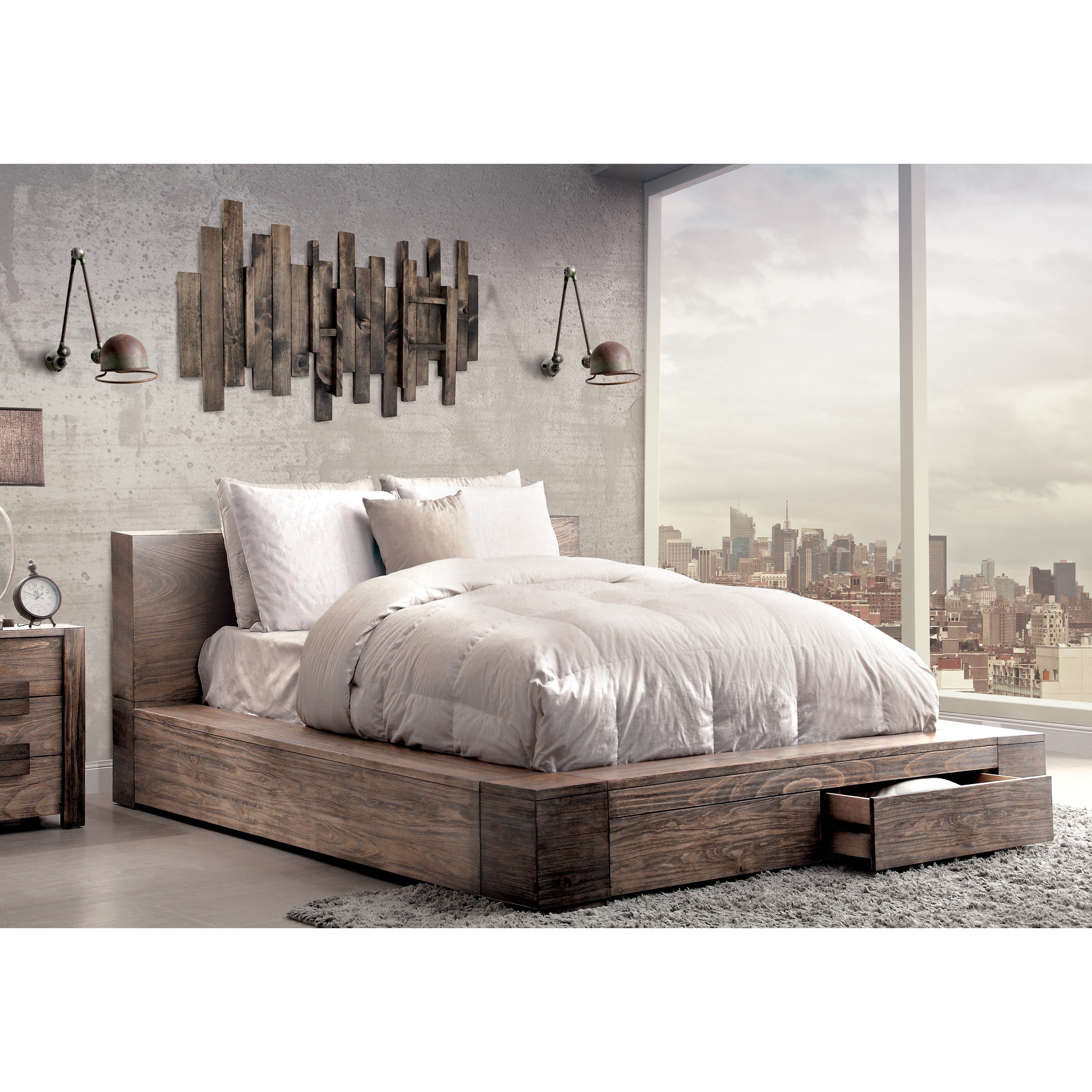 Shop Furniture of America Shaylen II Rustic Natural Tone ...