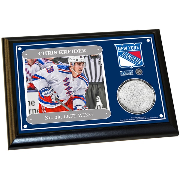 Chris Kreider 4x6 Player Plaque w/ Game Used Uniform Swatch