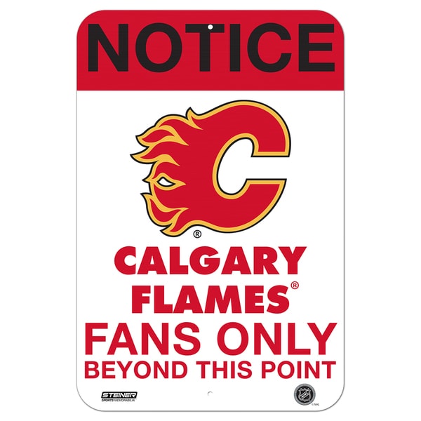 Calgary Flames Fans Only 8x12 Aluminum Sign