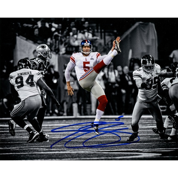 Steve Weatherford Signed Punting in Super Bowl 8x10 Photo