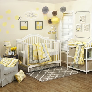 The Peanut Shell Girls' 'Stella' 4-piece Crib Bedding Set