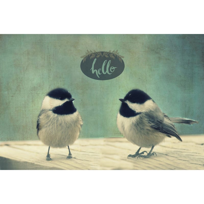 Marmont Hill - 'Hello Birds 2' by Robert Dickinson Painting Print on Canvas - Multi-Color