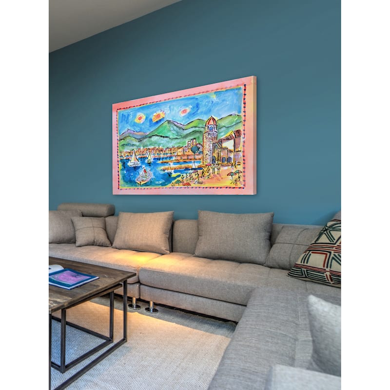 Marmont Hill - 'Collioure France' by Michael Woodward Painting Print on Canvas - Multi-Color