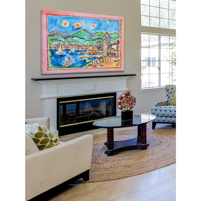 Marmont Hill - 'Collioure France' by Michael Woodward Painting Print on Canvas - Multi-Color