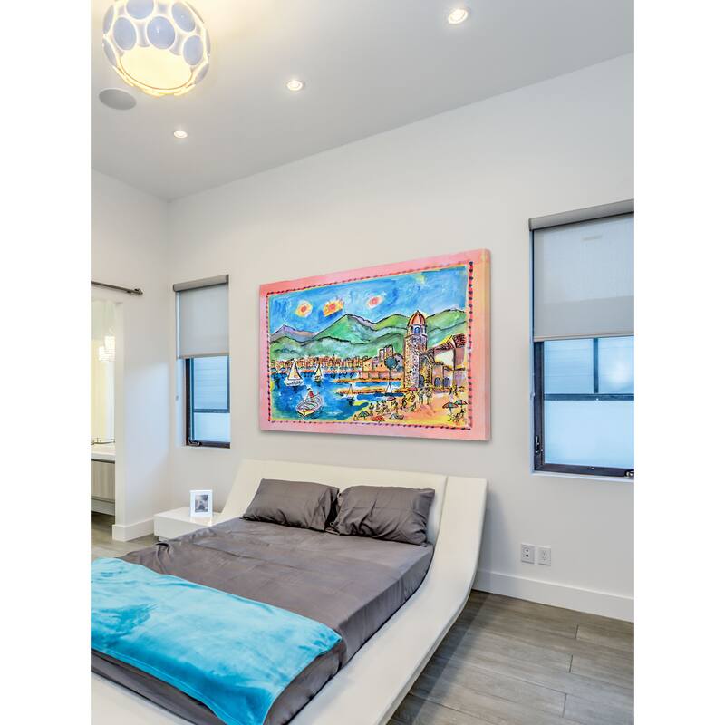 Marmont Hill - 'Collioure France' by Michael Woodward Painting Print on Canvas - Multi-Color