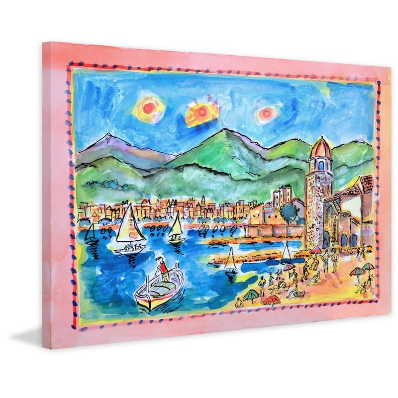 Marmont Hill - 'Collioure France' by Michael Woodward Painting Print on Canvas - Multi-Color