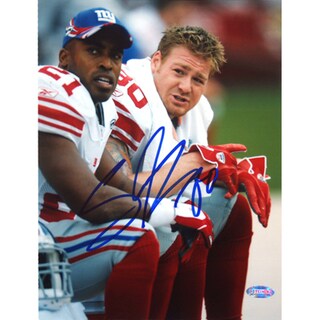 Jeremy Shockey on the Bench with Tiki 8x10 Photo
