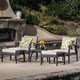 Honolulu Outdoor 5-piece Wicker Seating Set with Cushions by Christopher Knight Home - Thumbnail 6