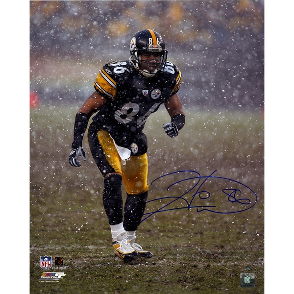 Hines Ward Pittsburgh Steelers Signed Snow 16x20 Photo