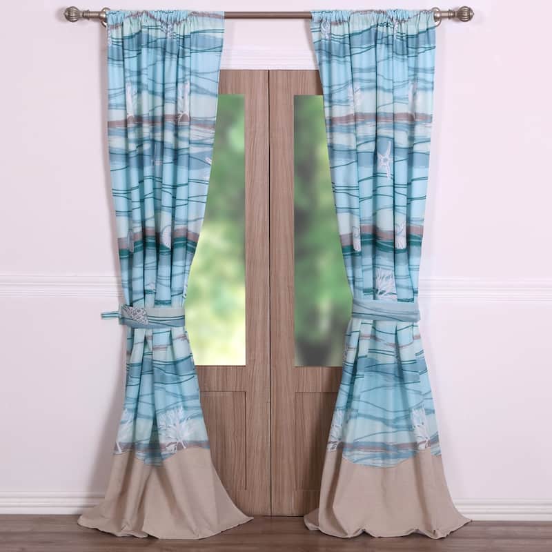 Greenland Home Fashions Maui Coastal Curtian Panels (Set of 2)