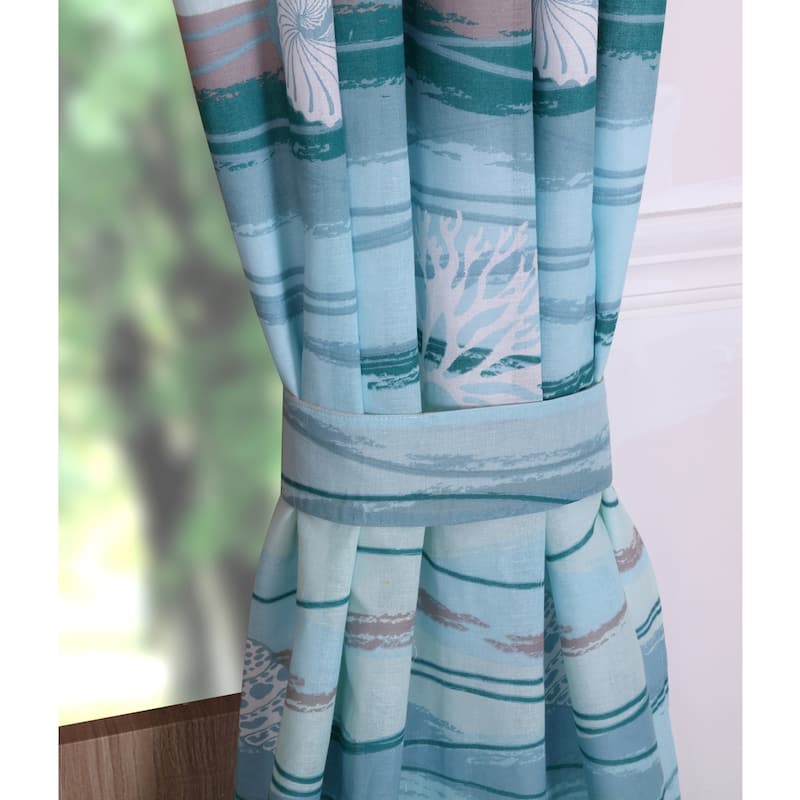Greenland Home Fashions Maui Coastal Curtian Panels (Set of 2)