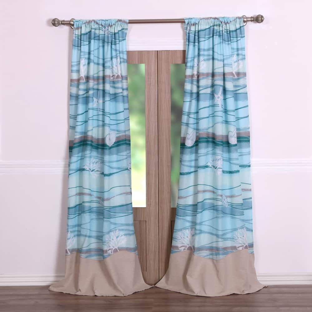 Greenland Home Fashions Maui Coastal Curtian Panels (Set of 2)