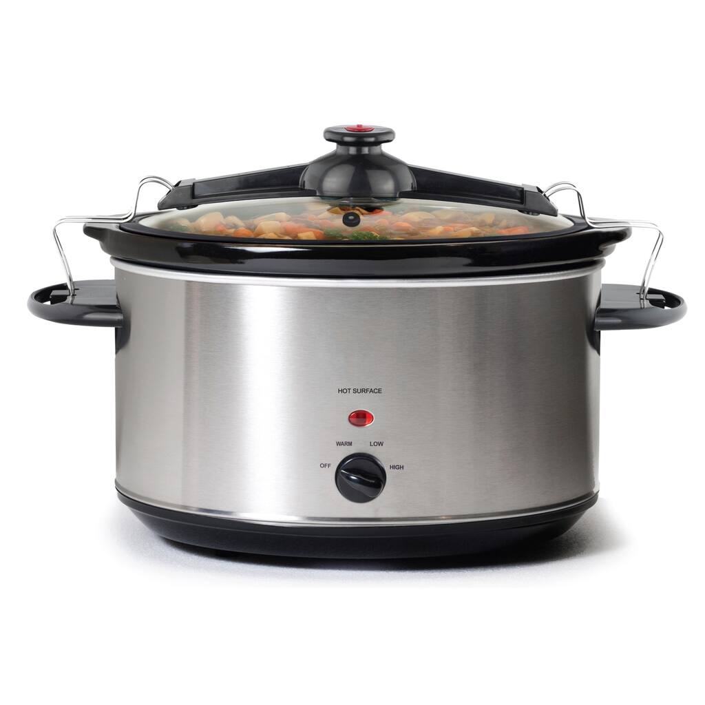 8.5-Quart Stainless Steel Slow Cooker with Locking Lid