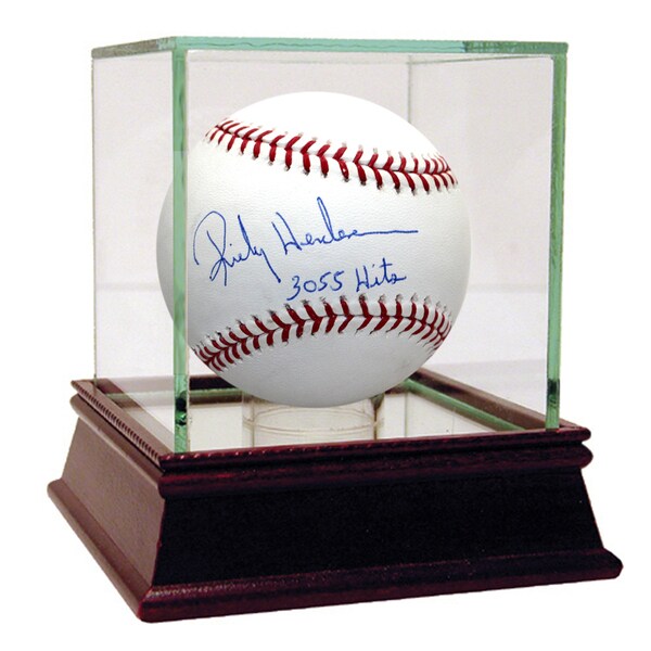 Rickey Henderson MLB Baseball w/"3055 Hits"Insc.